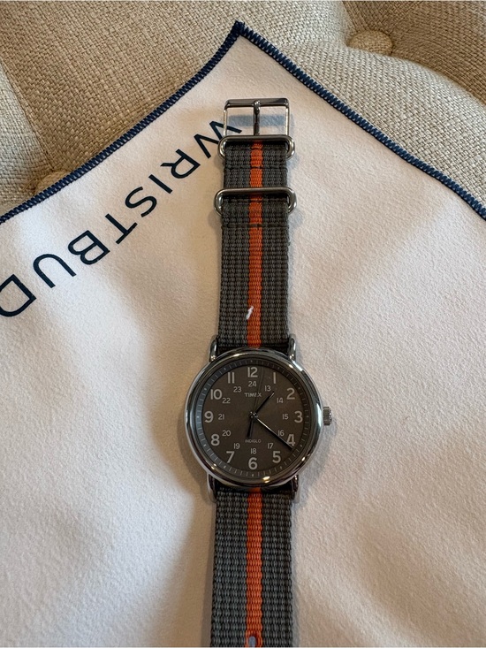 Timex Other - Timex Weekender Gray Dial Field Watch with Gray & Orange NATO Strap